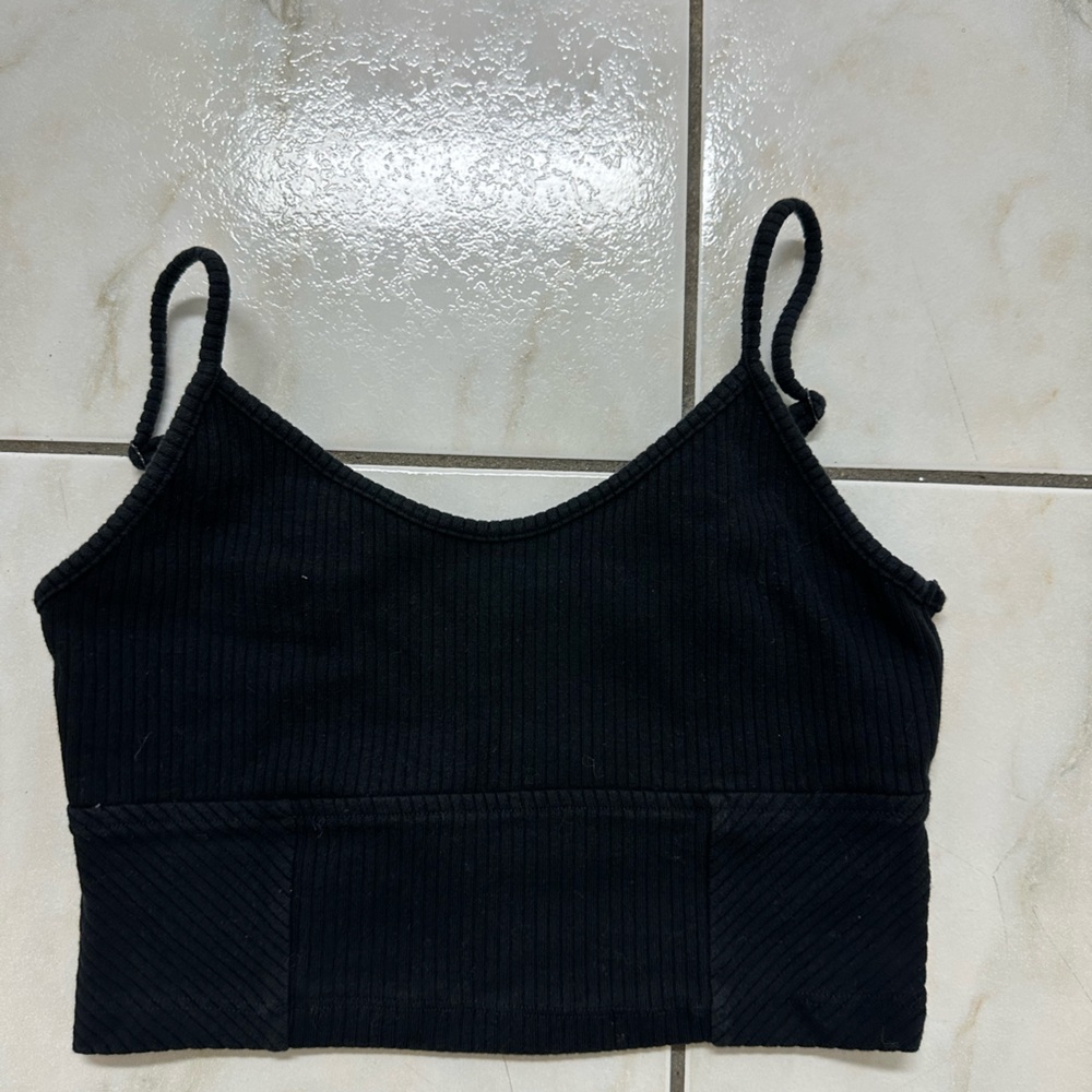 American Eagle Outfitters Black Ribbed Top